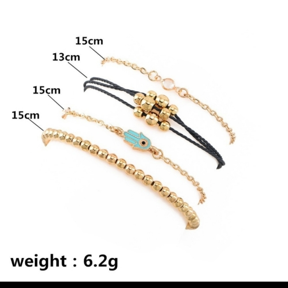 4 Bracelet Set in Gold Color - Picture 2 of 6